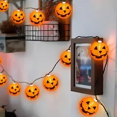 8.5FT Halloween Pumpkin Lantern String Lights - 10 LED