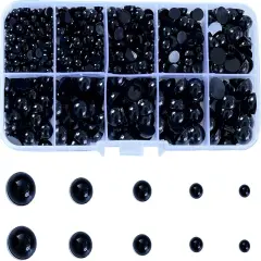 850pcs Round Black Plastic Doll