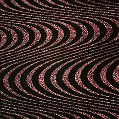 1 Yard Psychedelic Wave Glitter Velvet Fabric for Dancewear Costumes Cosplay Apparel 60 Inches Width Black Red