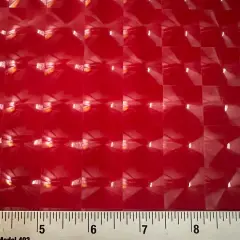1 Yard Square Mirror Vinyl Fabric For Dancewear Cosplay Gymnastics Costumes 60 Inch Width Red