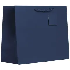 Pack/6: Navy Matte Gift Bag - 12-1/2 x 5 x 10"
