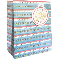 Pack/6: Festive Lights Gift Bag - 8 x 4 x 10"