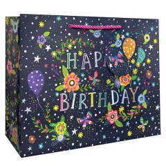 Pack/6: Beautiful Birthday Gift Bag - 12-1/2 x 5 x 10"