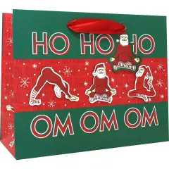 Pack/6: Yoga Santa Gift Bag - 10 x 4 x 8"