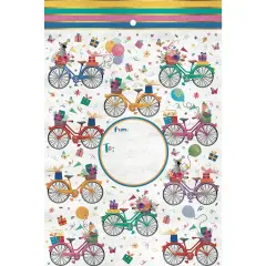 Pack/6: Birthday Bicycles Theme Mailing Envelope - 11 x 1/2 x 15-1/2"