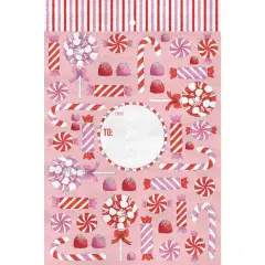 Pack/6: Christmas Candy Theme Mailing Envelope - 11 x 1/2 x 15-1/2"