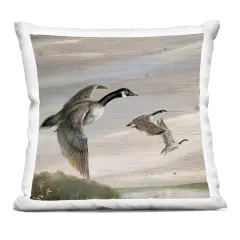 Stupell Industries Flying Geese over Rustic Decorative Printed Pillow design by Ruane Manning, 18 x 7 x 18