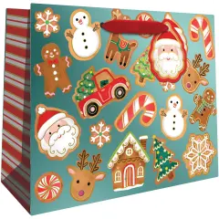 Pack/6: Christmas Cookies Gift Bag - 10 x 4 x 8"
