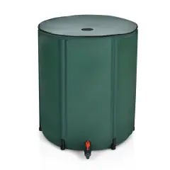 60 Gallon Green Portable and Foldable Collapsible Rain Barrel Water Collector with Mesh Top
