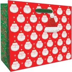 Pack/6: Chic Santa Gift Bag - 17-1/2 x 7 x 14"
