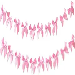 Pink Bow Hanging Garlands Bowtie Banners