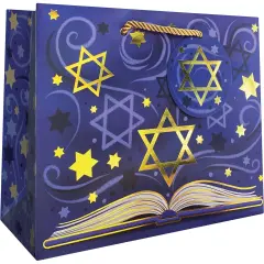 Pack/6: Hanukkah Sefer Gift Bag - 10 x 4 x 8"
