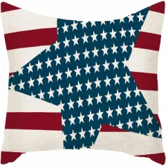 Throw Pillow Covers 4th July Vintage American Flag Patriotic Ornate Amenrican Flag Cushion Pillow Case Home Decor Pillowcase