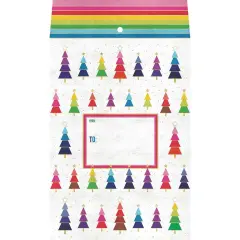 Pack/6: Rainbow Trees Theme Mailing Envelope - 6 x 1/2 x 9-1/2"