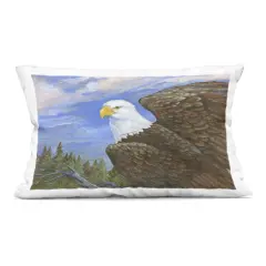 Stupell Industries Eagle Overlook from Tree Top Decorative Printed Pillow design by Paul Brent, 14 x 7 x 20