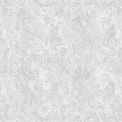 Gray Paisley Jane Cotton Wideback Fabric