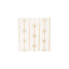 GOLD SIGNATURE BOW SMALL NAPKINS