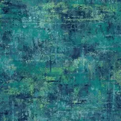Blue Teal Mottled Blender 44"/45" Fabric Per Yard