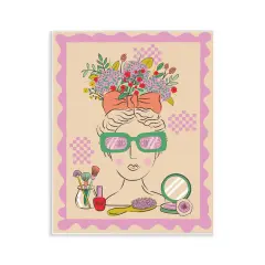 Stupell Industries Makeup & Fashion Boudoir Wall Plaque Art Design by Lisa Perry Whitebutton