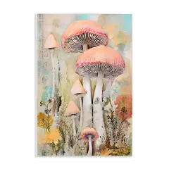 Stupell Industries Soft Collaged Mushrooms Wall Plaque Art Design by LSR Design Studio
