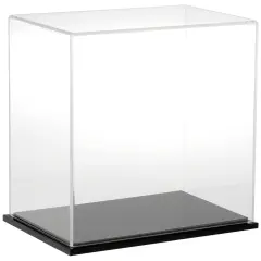 Plymor Clear Acrylic Display Case, 9" W x 6" D x 9" H Black