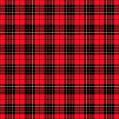 Brodie Red and Black Plaid Pattern Edible Cake Topper