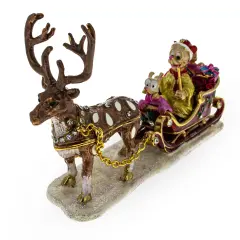 Jeweled Reindeer Trinket Box