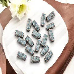 *50* 11x5mm Copper Patina Tube Beads