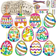 36 Wooden Easter Ornaments Decorations