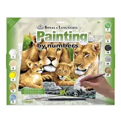 PJL4 | Painting by numbers&trade; 13pc 11.25" x 15.375" Pride of Lions Painting Project