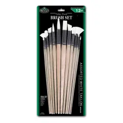 RSET-9608 | 12pc White Taklon Variety Brush Set