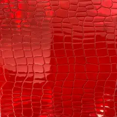 1 Yard Chrome Mirror Reflective Vinyl Fabric For Handbags Upholstery Crafts Wallets 54 Inch Width Red
