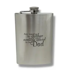 8oz Any Man Can Be a Father Stainless Steel Flask