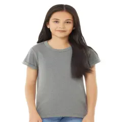 BELLA + CANVAS&reg; Triblend Crew Neck Short Sleeve Tee Shirt For Youth - 3413Y Grey triblend