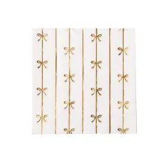 GOLD SIGNATURE BOW LARGE NAPKINS