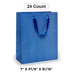 Stylish and Sparkling Glitter Grain Totes 7'' x 3 7/8'' x 9 1/16'' Royal