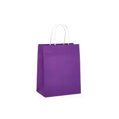 Durable Bright Matte Shopping Bag with White Interior 16" x 6" x 12"