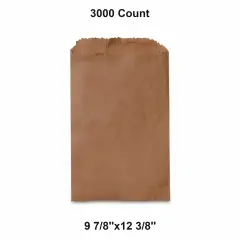 Flat Kraft Paper Bags 9 7/8" x 12 3/8"