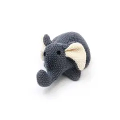 100% Handmade Cotton knitted Soft Jojo Plush Toy/Soft toys dark grey