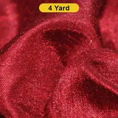 Shantung Satin Fabric 60" Reversible Satin Dupioni Silk Cranberry
