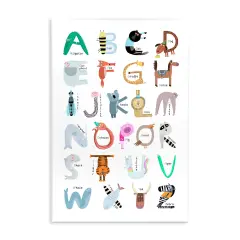 Stupell Industries Educational Animal Letters Wall Plaque By Carla Daly