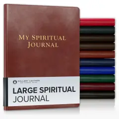 Gallery Leather Large Spiritual Journal - 9.75"x7.5" Acadia Tan
