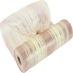 Mesh Ribbon for Wreath Gold Silver and Rose Gold Ombr&eacute; Deco Mesh 10 Inch Christmas Metallic Mesh Crafts Supplies