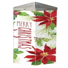 Poinsettias and Holly 20 Inch Art Pole