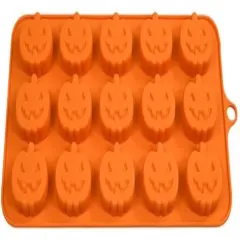 Halloween Pumpkin Silicone Chocolate Mold 15 Cavity Jack-o-Lantern