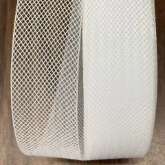 1 Yard Horsehair Trim 100% Nylon Crinoline Braid Webbing for Dresses, Veils & Hats 1" Wide White