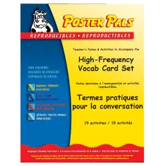 Poster Pals French Educational & Language Teaching High Frequency Vocabulary Card phrase Posters, colorful laminated cards classroom reference and instruction
