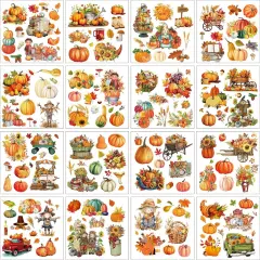 Fall Rub on Transfers for Crafts - 16 Sheets