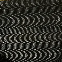 1 Yard Psychedelic Wave Glitter Velvet Fabric for Dancewear Costumes Cosplay Apparel 60 Inches Width Black Silver