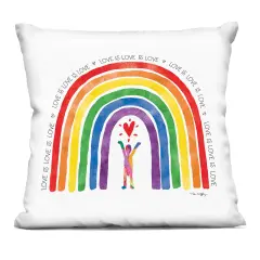Stupell Industries Love Is Love Pride Inclusivity Indoor Pillow, 18 x 7 x 18